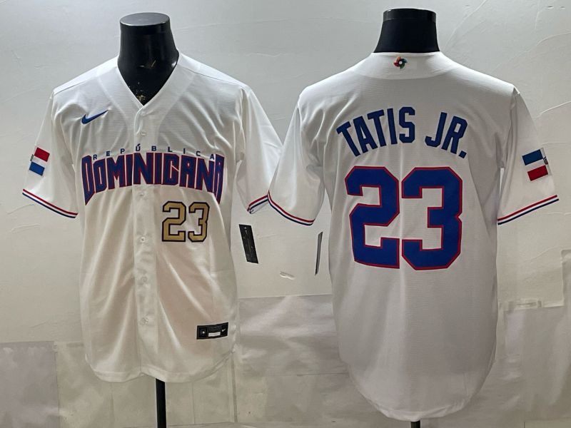 Men 2026 World Cub #23 Tatis jrWhite Nike MLB Jersey style 03